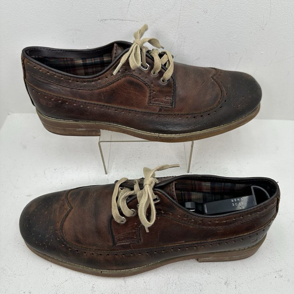 Bed Stu Leather Wing Tip Derby Oxford Shoe Cobbler Distress Brown Men’s Size 10
